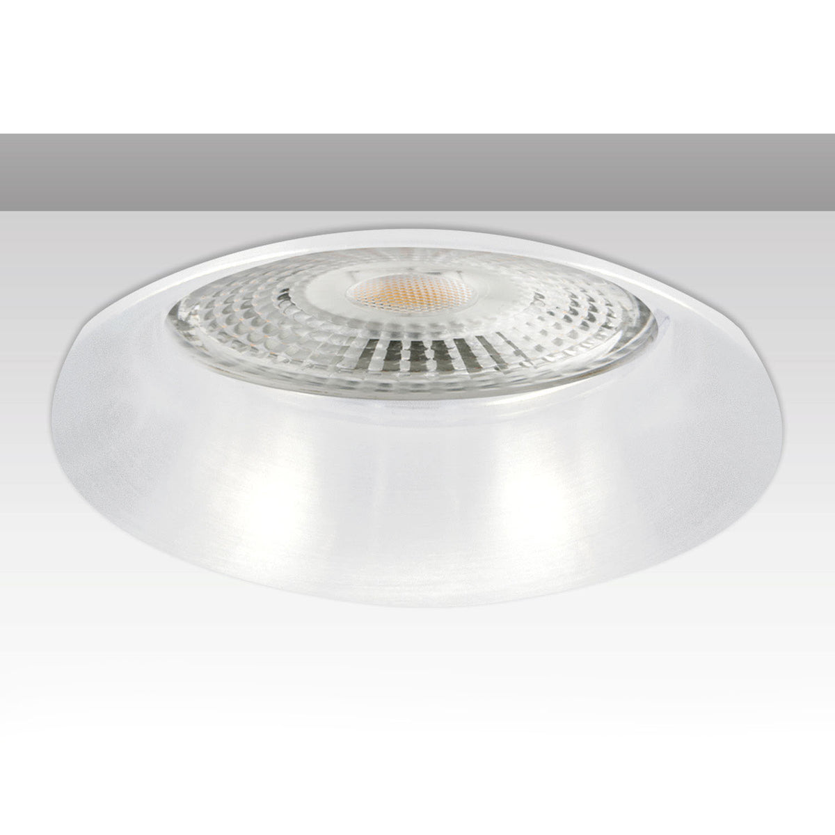 Slim round mounting frame, 63.5mm hole, DN69, white aluminum, for GU10/MR16 spotlights