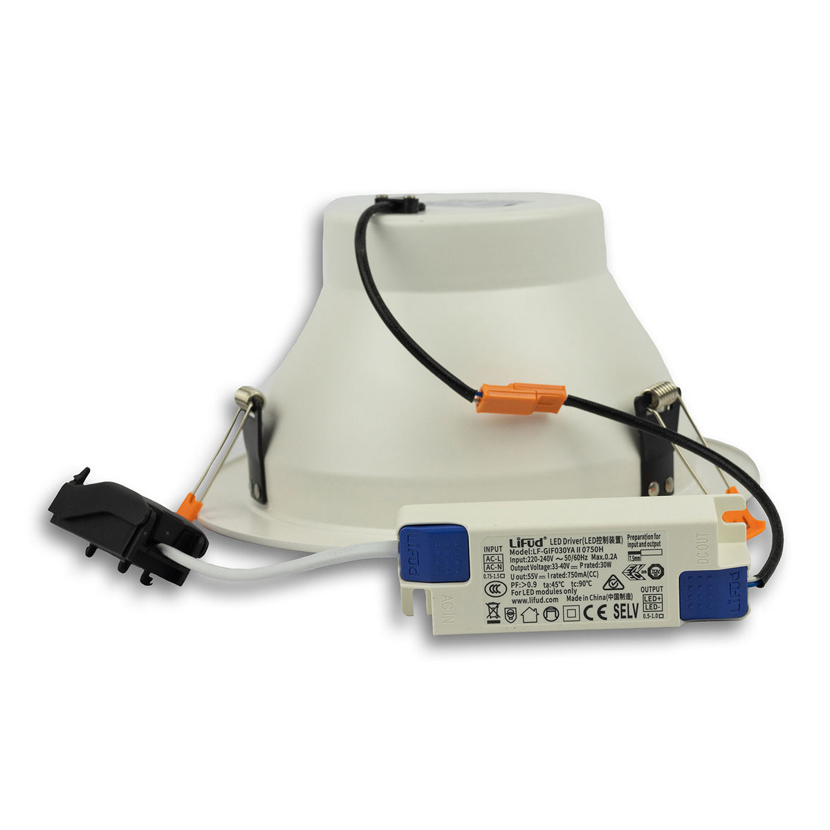 LED downlight reflector 30W, 60°, CRI95, UGR<19, warm white