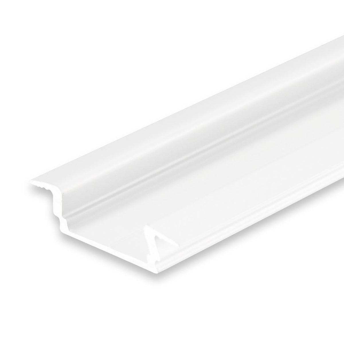 LED recessed profile DIVE12 FLAT, aluminum, powder-coated white RAL 9010, 300cm