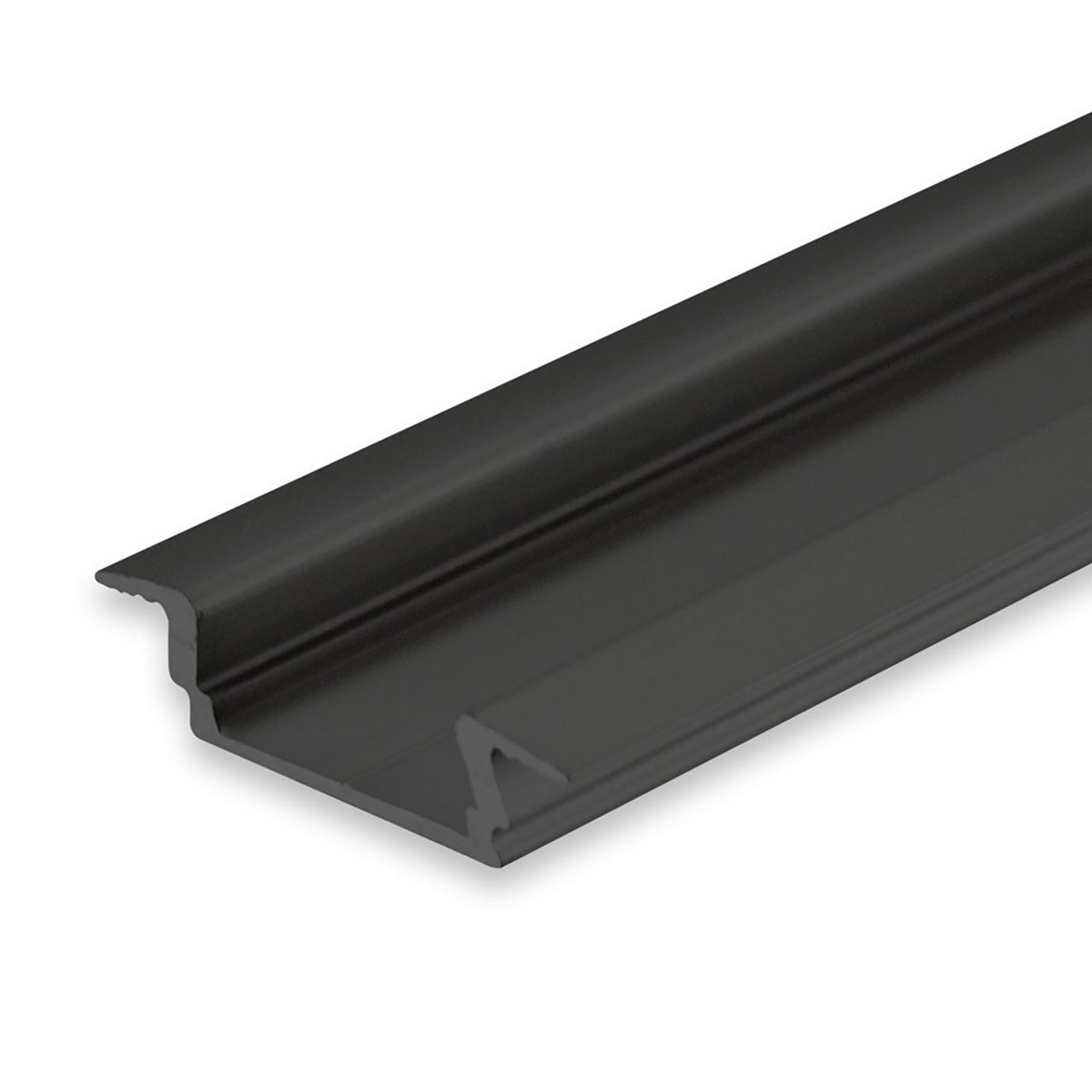LED Einbauprofil DIVE12 FLAT Aluminium schwarz pulverbeschichtet RAL 9005, 300cm