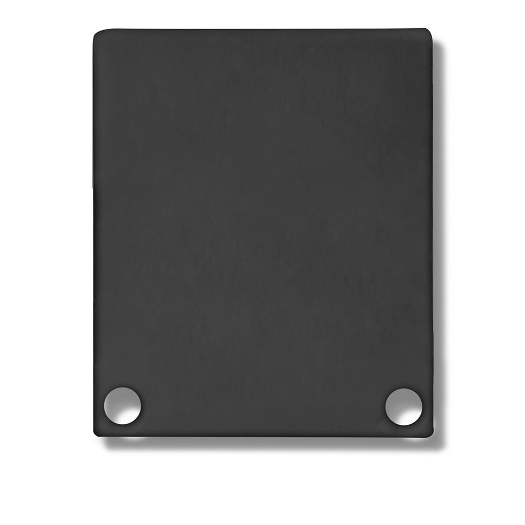 End cap EC44 aluminum black RAL 9005 for SURF/DIVE20 FLAT with COVER11, 2 pieces, incl. screws