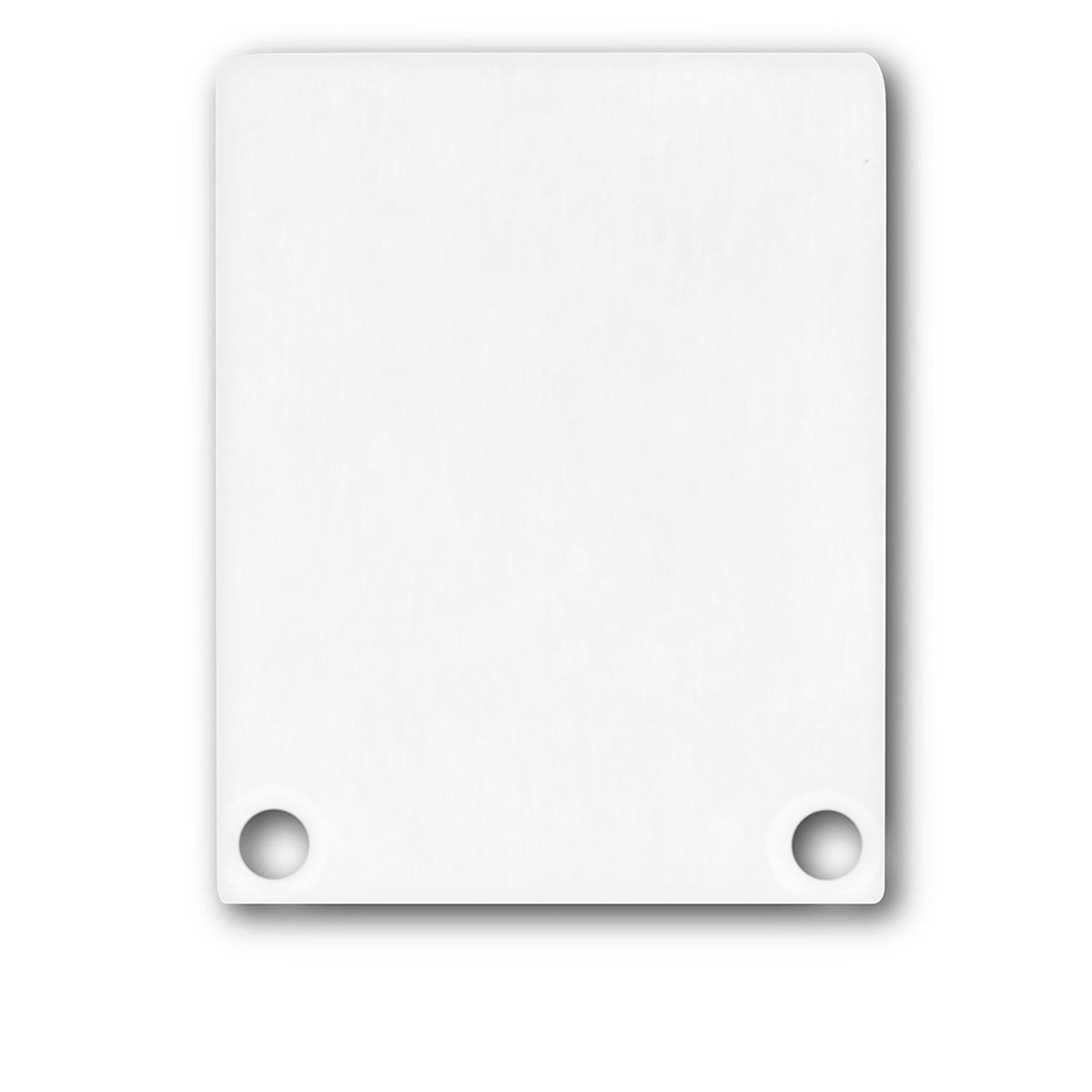 End cap EC45 aluminum white RAL 9010 for SURF/DIVE20 FLAT with COVER12, 2 pieces, incl. screws