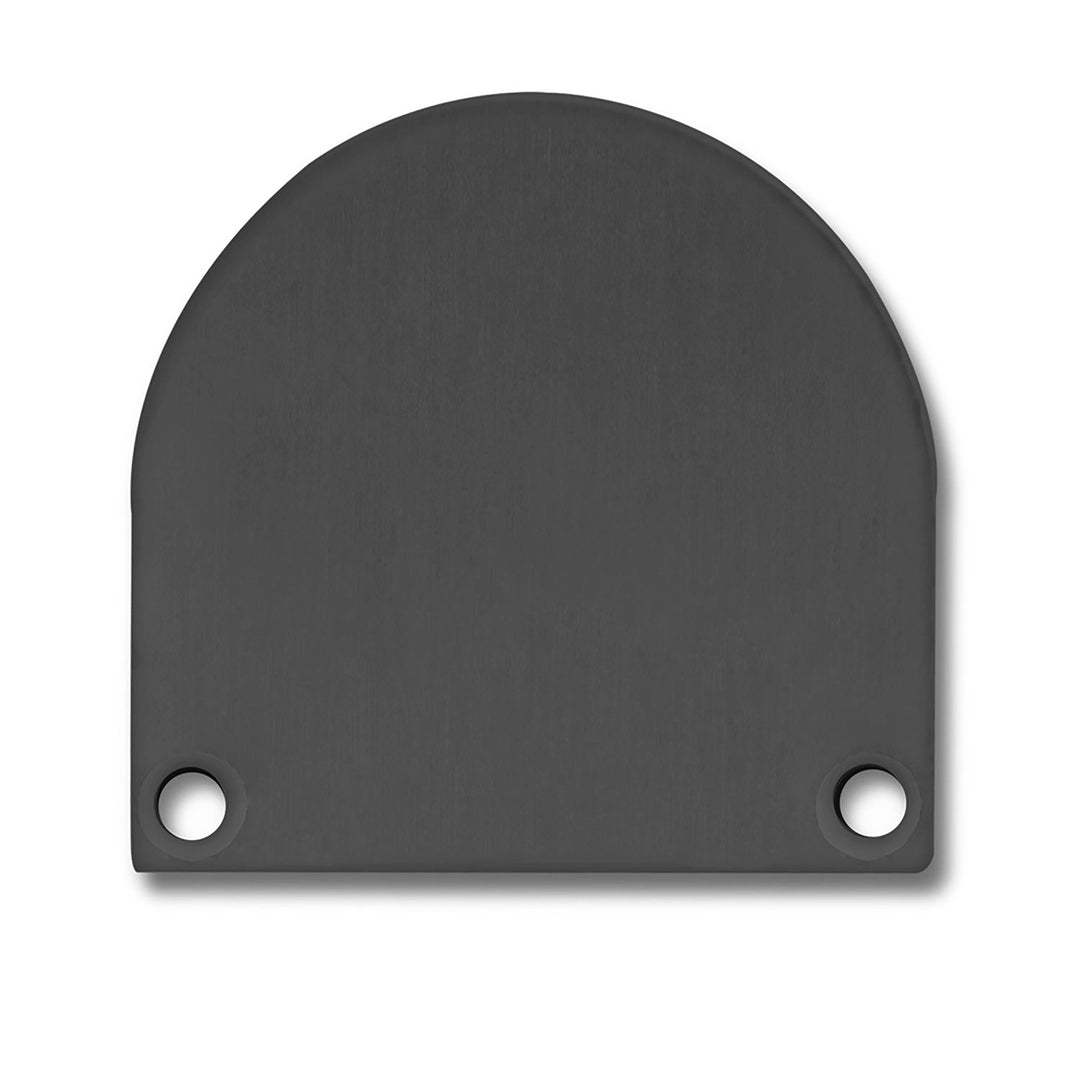 End cap EC46 aluminum black RAL 9005 for SURF/DIVE20 FLAT with COVER13, 2 pieces, incl. screw