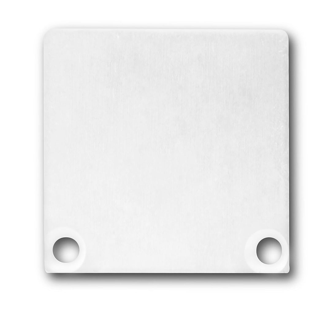 End cap EC47 aluminum white RAL 9010 for SURF/DIVE20 with COVER10, 2 pieces, incl. screws