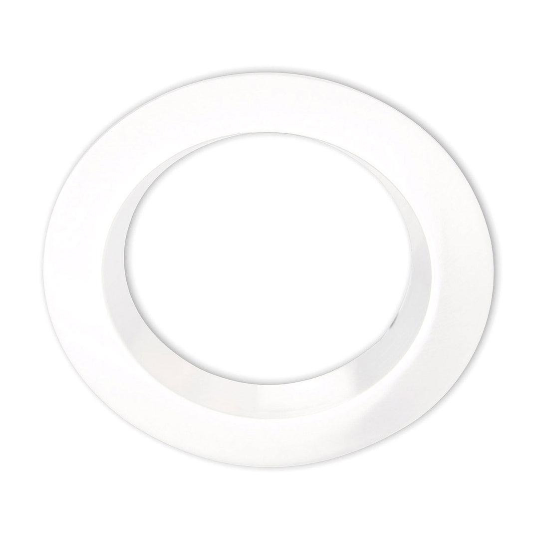 Round, white, recessed aluminum cover for Sys-90