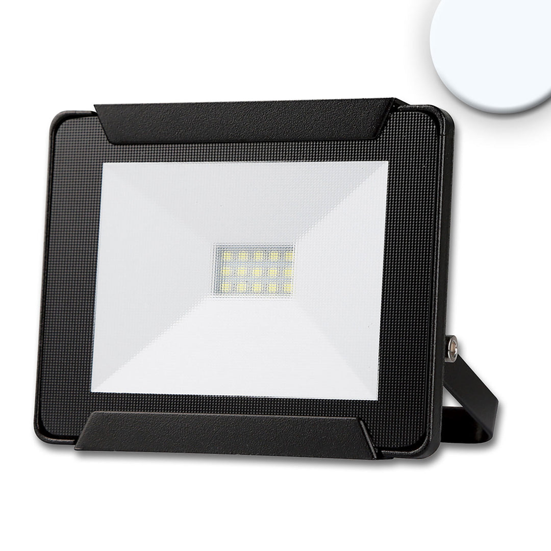 LED floodlight 10W, cool white, black, IP65