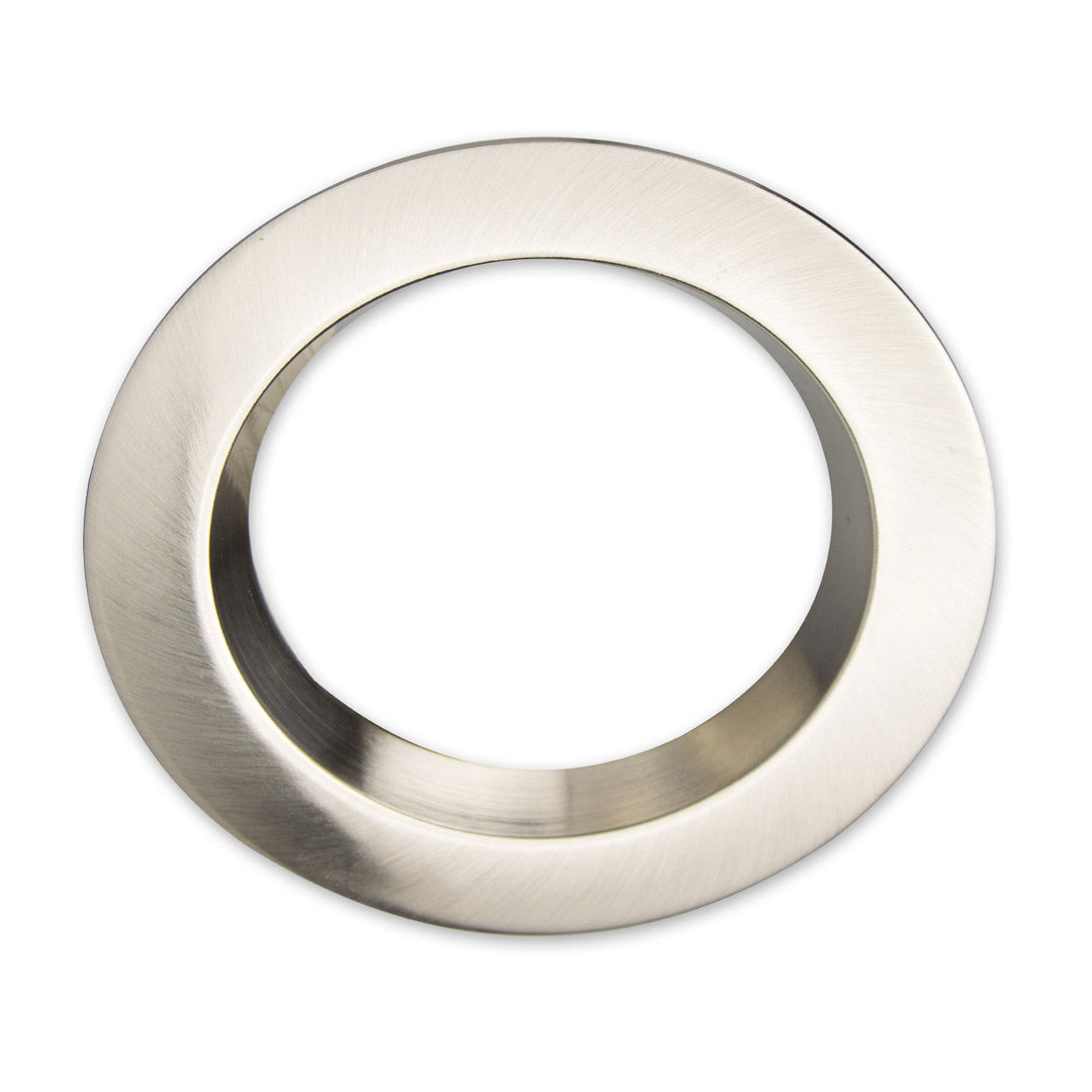Round, matte chrome aluminum cover, recessed, for Sys-90
