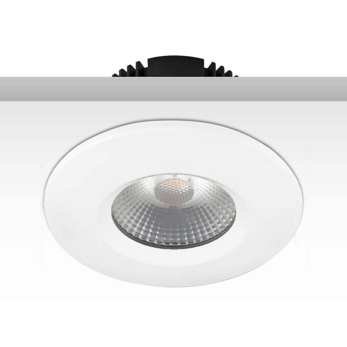 Round aluminum cover with matte white edge for Sys-68