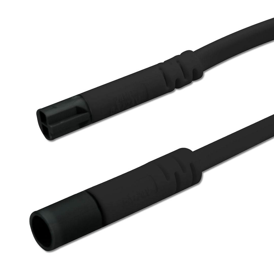 Mini-plug extension cable, male-female, 1m, 2x0.75, IP54, black, max. 48V/6A
