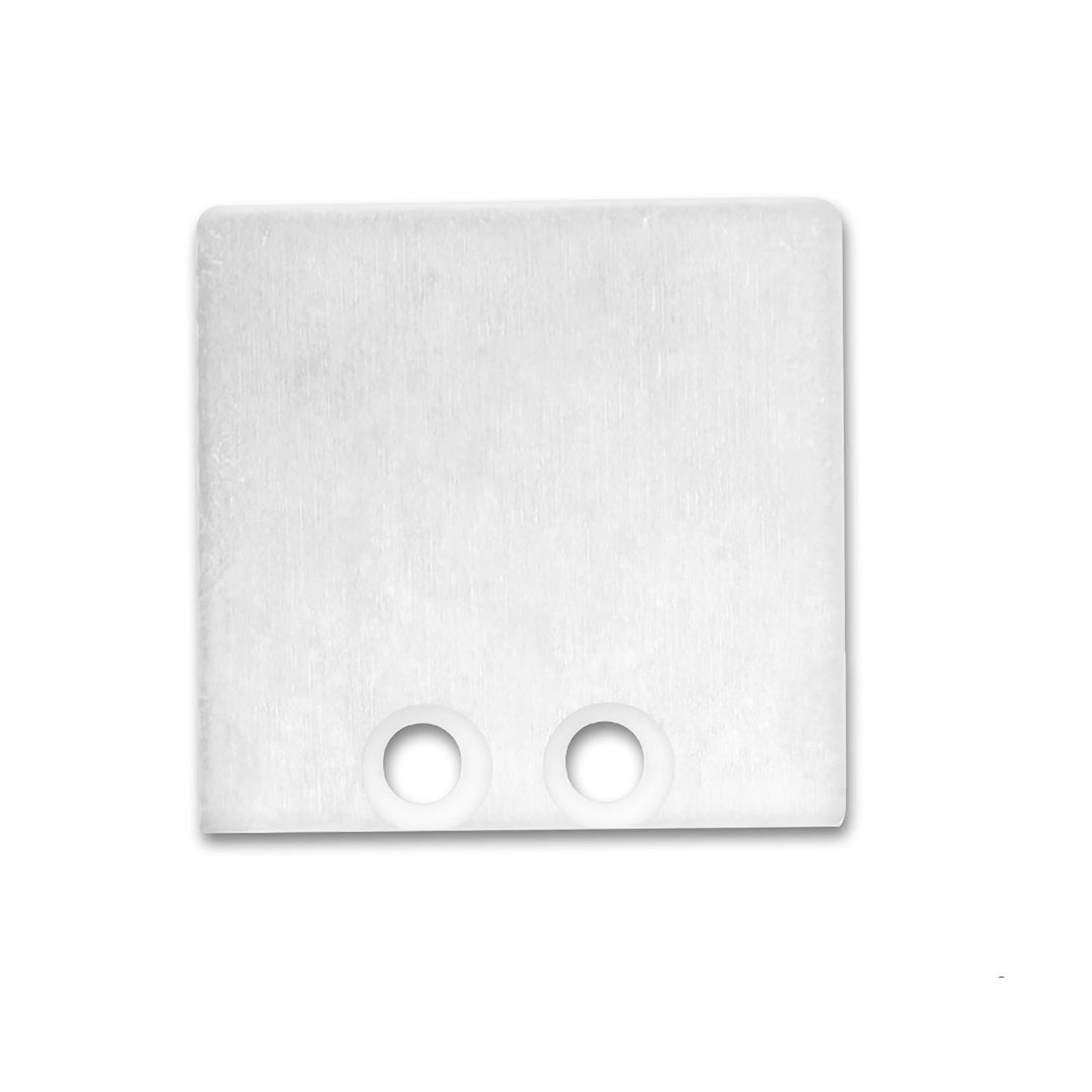 End cap EC 58W white RAL 9010 for profile SURF16, 2 pcs, incl. screws