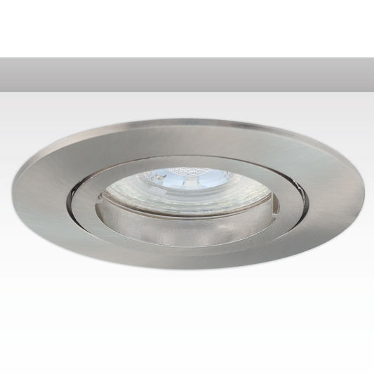 Einbaurahmen rund, Loch 68mm, Alu Nickel-Satin, für GU10/MR16 Spots
