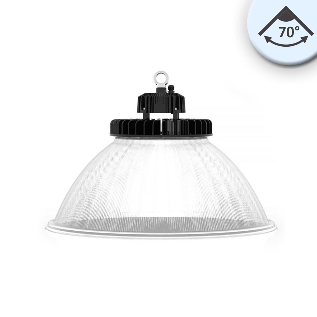 LED high bay light FL 120W, PC reflector, 70°, IP65, 1-10V dimmable, cool white