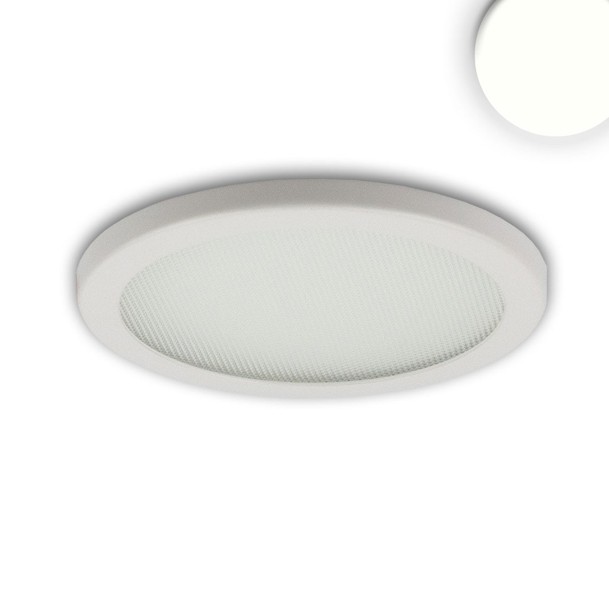 LED downlight Flex 8W, prismatic, 120°, cutout 50-100mm, neutral white, dimmable