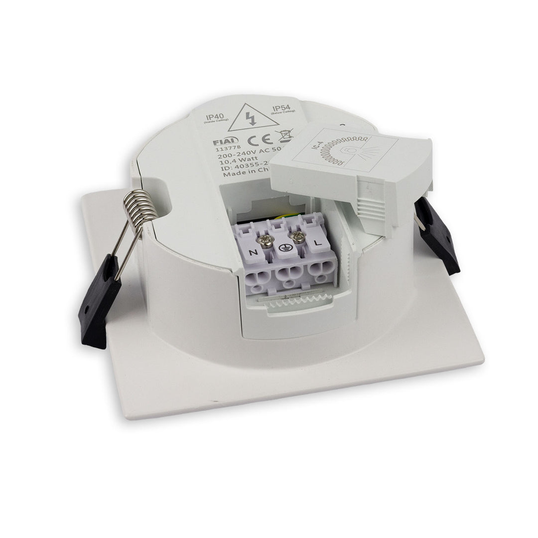 LED Downlight Prism, glare-reduced, 10W, IP54, warm white, dimmable