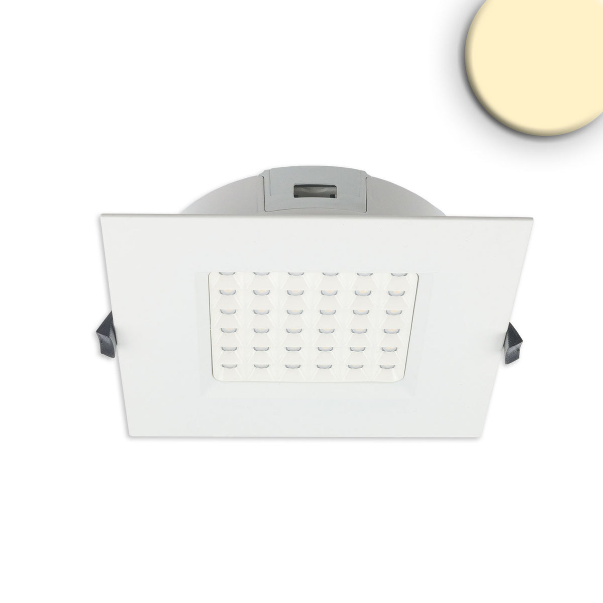 LED Downlight Prism, glare-reduced, 18W, IP54, warm white, dimmable