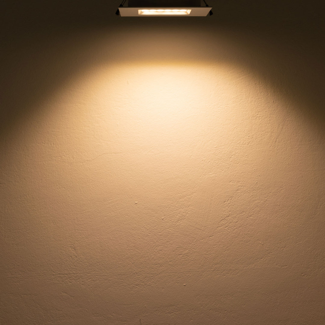 LED Downlight Prism, glare-reduced, 18W, IP54, warm white, dimmable
