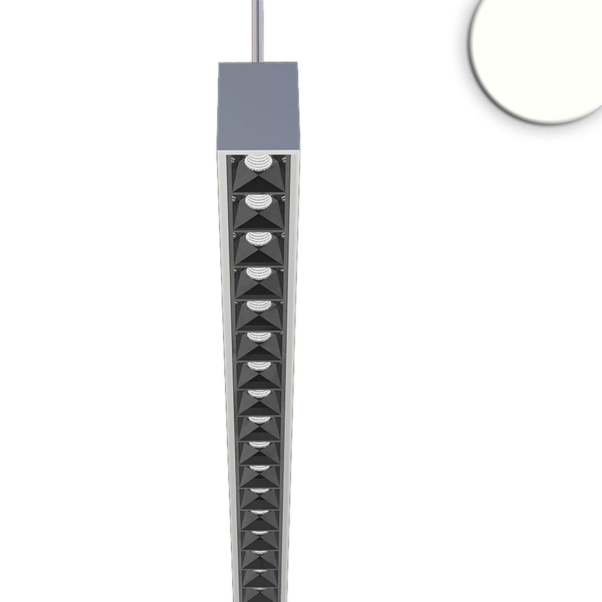 LED Hängeleuchte Raster Up&Down, 25+25W, anreihbar, UGR<6, silber, 4000K, 1-10V dimmbar
