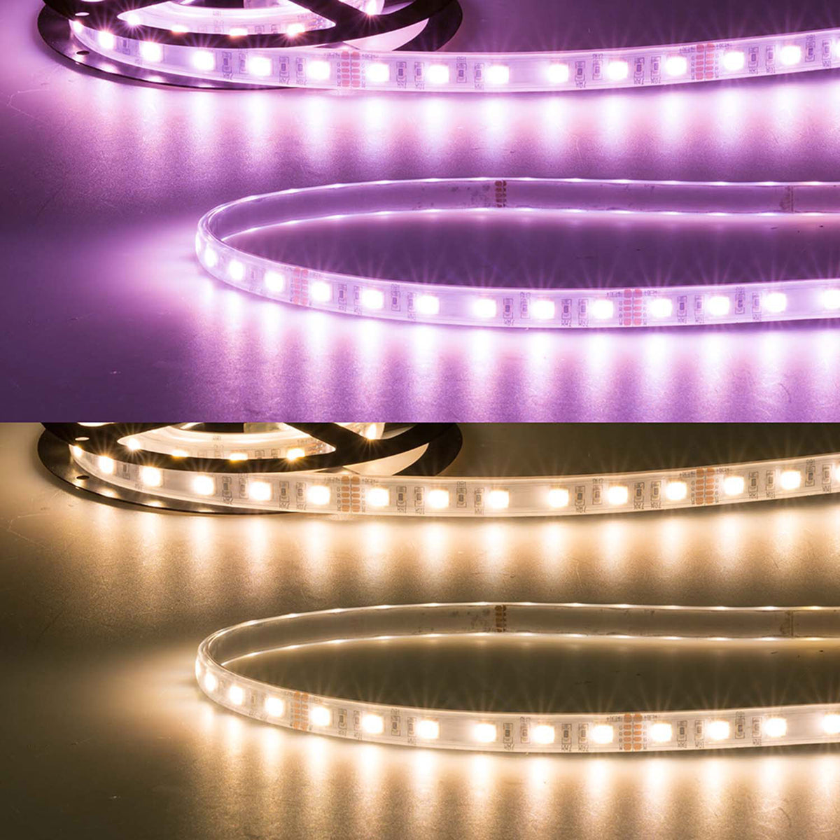 LED AQUA RGB+WW flex ribbon, 24V DC, 19W, IP67, 4in1 chip, 5m roll, 60 LED/m
