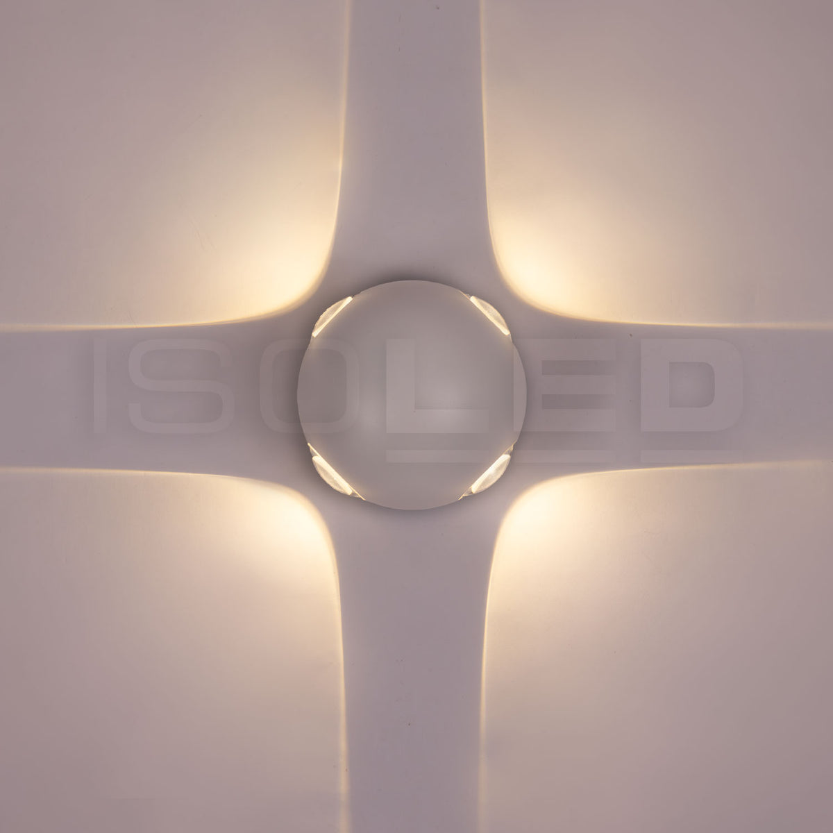 LED Wandleuchte Up&Down 4*1W CREE, IP54, sandweiß, warmweiß