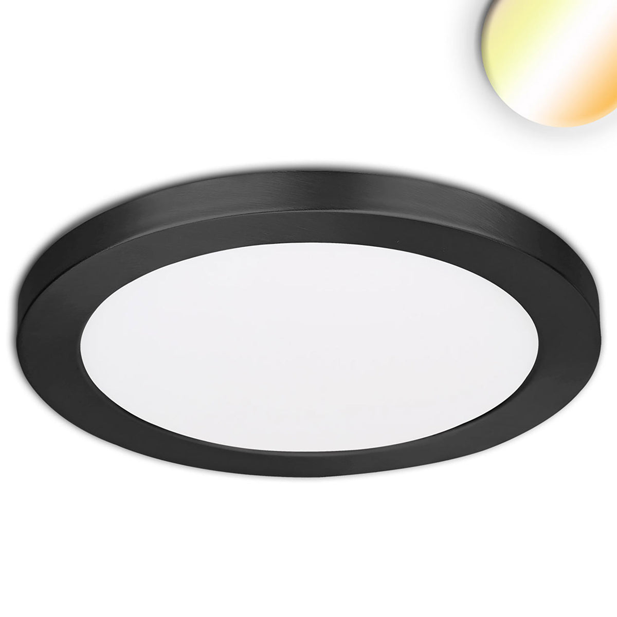 LED surface-mounted/recessed light Slim Flex, 24W, black, ColorSwitch 3000|3500|4000K