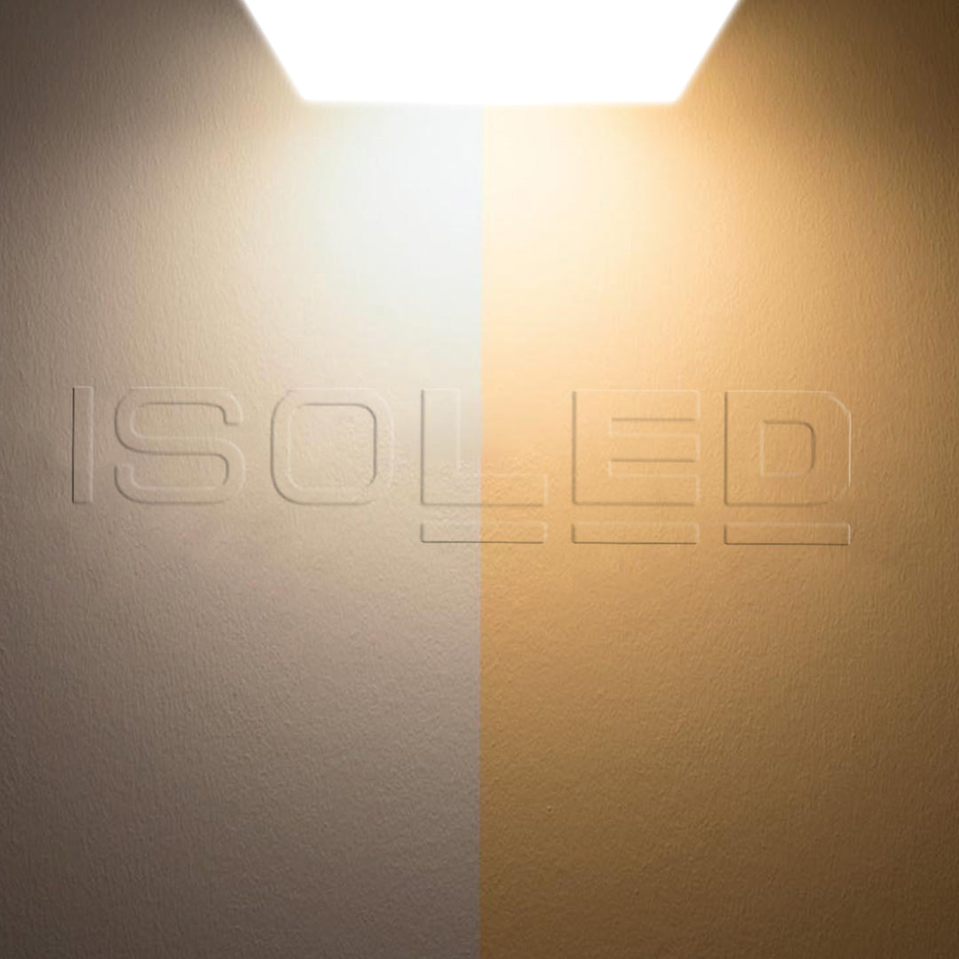 LED ceiling/wall light with HF motion sensor, 24W, white, square, IP54, ColorSwitch 3000|4000K