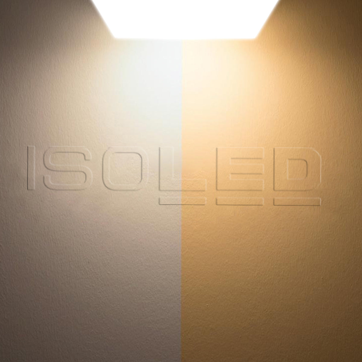 LED ceiling/wall light with HF motion sensor, 24W, white, square, IP54, ColorSwitch 3000|4000K