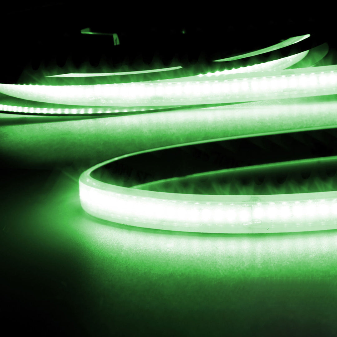 LED AQUA CRI9G Linear 48V flex ribbon, 8W, IP68, green, 30m roll, 240 LED/m