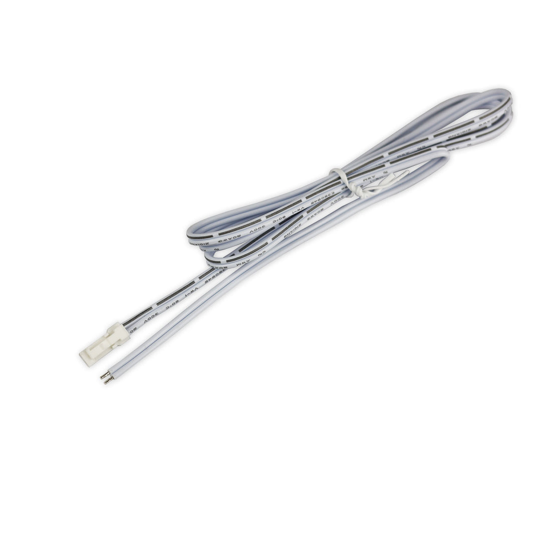 MiniAMP male connector, 30cm, 2-pin, white, max. 3A