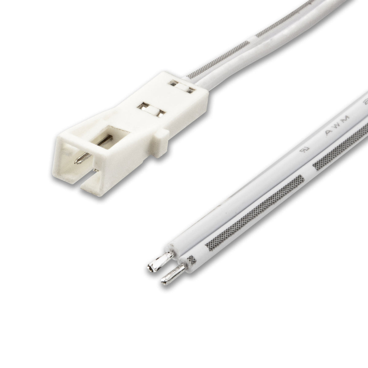 MiniAMP female connector, 30cm, 2-pin, white, max. 3A