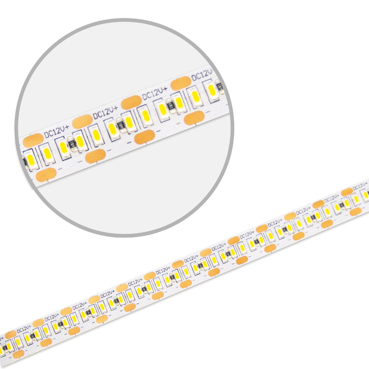 LED CRI930 MiniAMP Flexband, 12V DC, 6W, IP20, 3000K, 250cm, beids. 30cm Kabel + maleAMP, 300 LED/m
