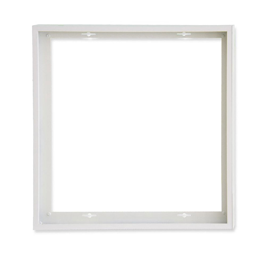 Surface-mounted frame, white RAL 9016, 5cm high, for 600x600 LED panels, plug-in quick assembly