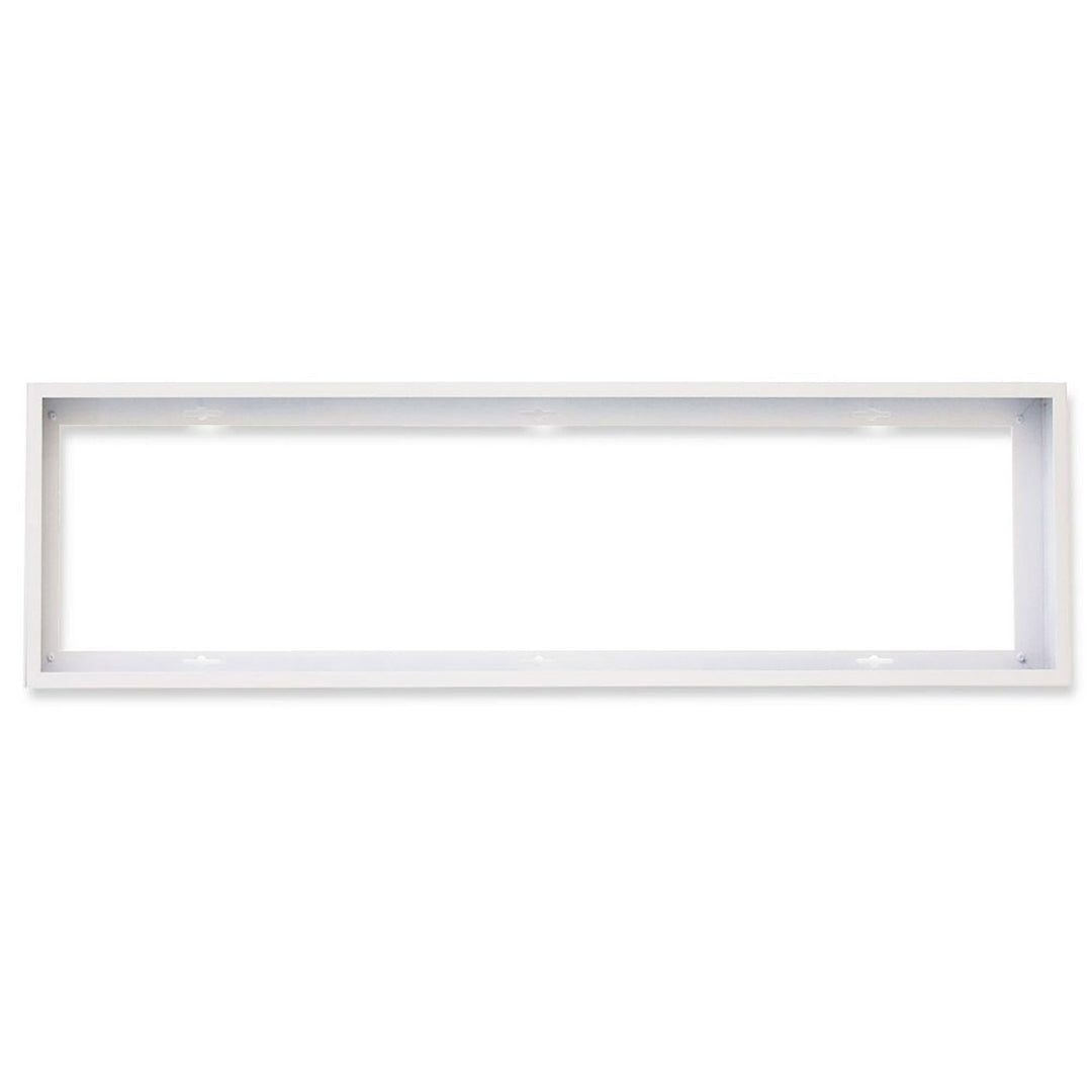 Surface-mounted frame, white RAL 9016, 5cm high, for 300x1200 LED panels, pre-assembled for quick installation