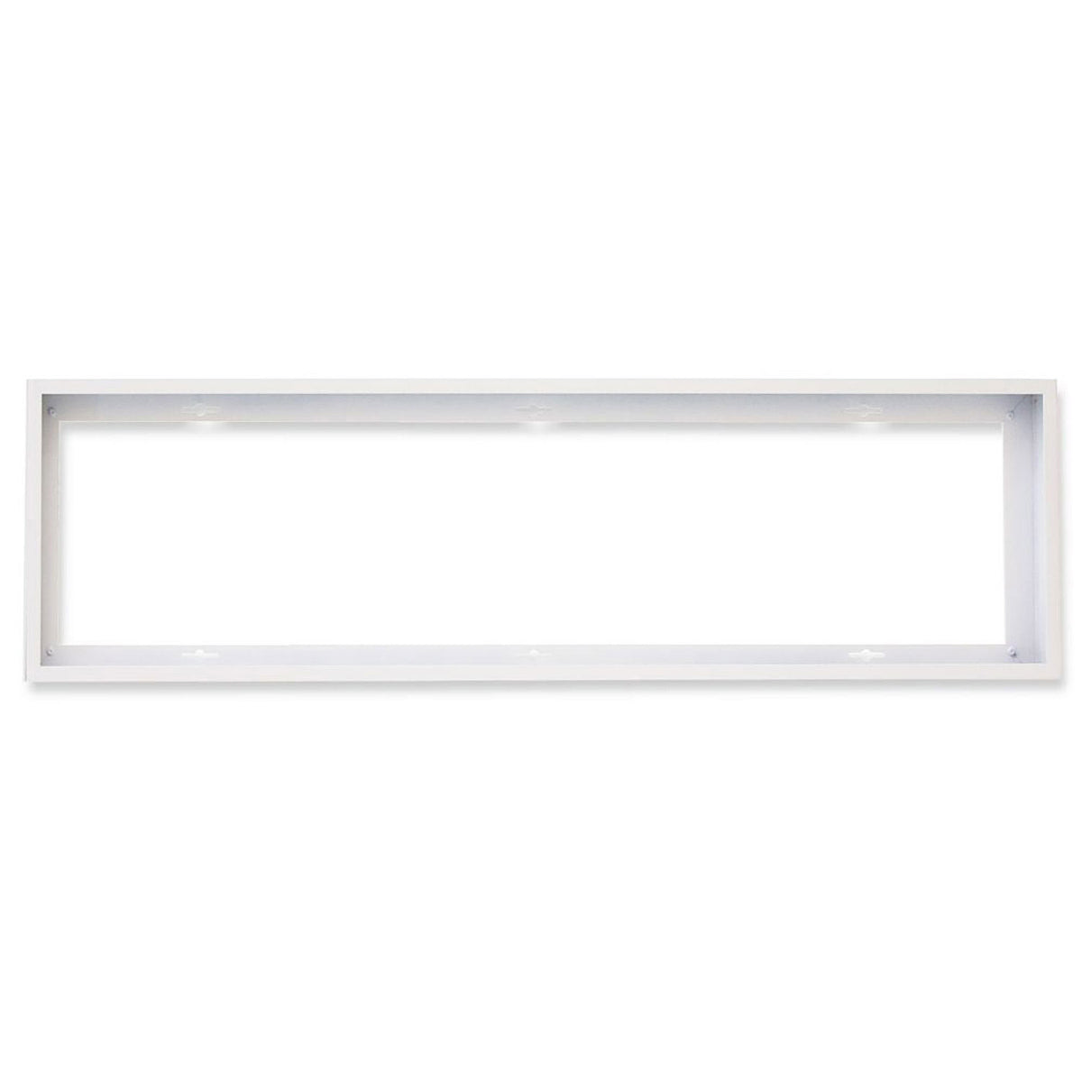 Surface-mounted frame, white RAL 9016, 5cm high, for 300x1200 LED panels, pre-assembled for quick installation