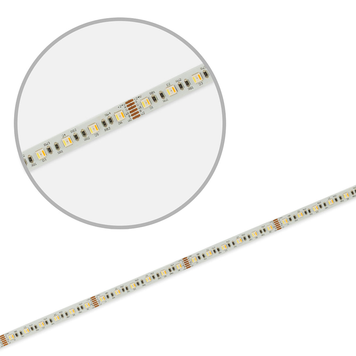 LED SIL RGB+WW+KW CCT flex ribbon, 24V DC, 19W, IP20, 5in1 chip, 5m roll, 60 LED/m