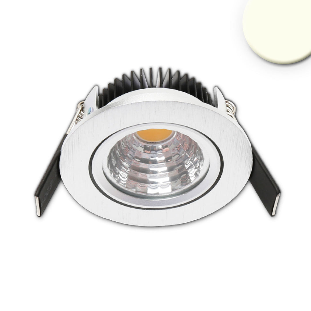 LED recessed light 68 MiniAMP brushed aluminum 5W, 24V DC, 3000K, dimmable