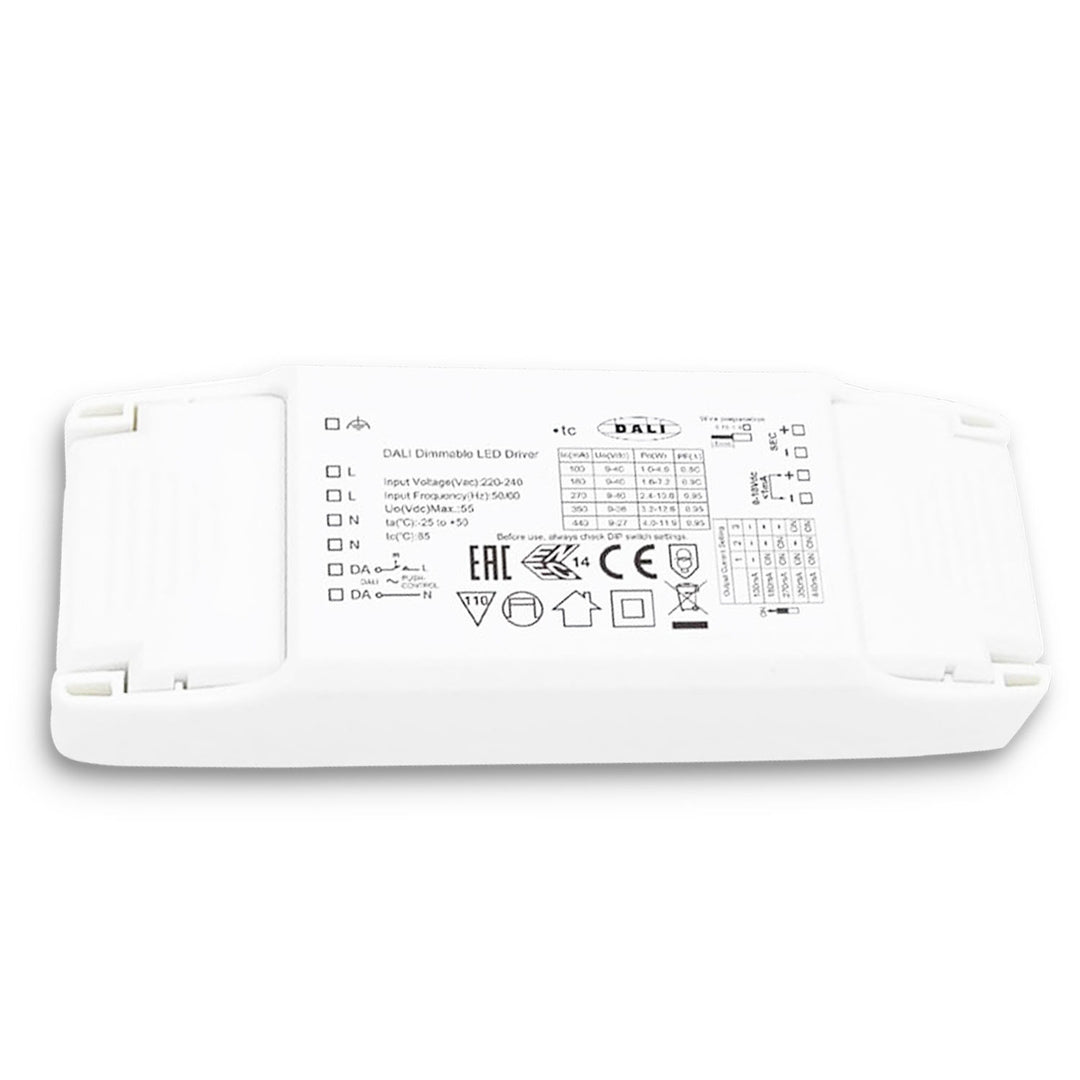 LED constant current transformer 100/180/270/350/440mA, 10W, push/1-10V/DALI dimmable