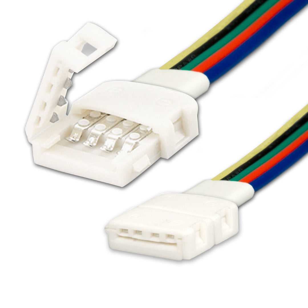 Clip connector with cable (max. 5A) C1512 for 5-pin IP20 flex strips with a width of 12mm and a pitch >12mm