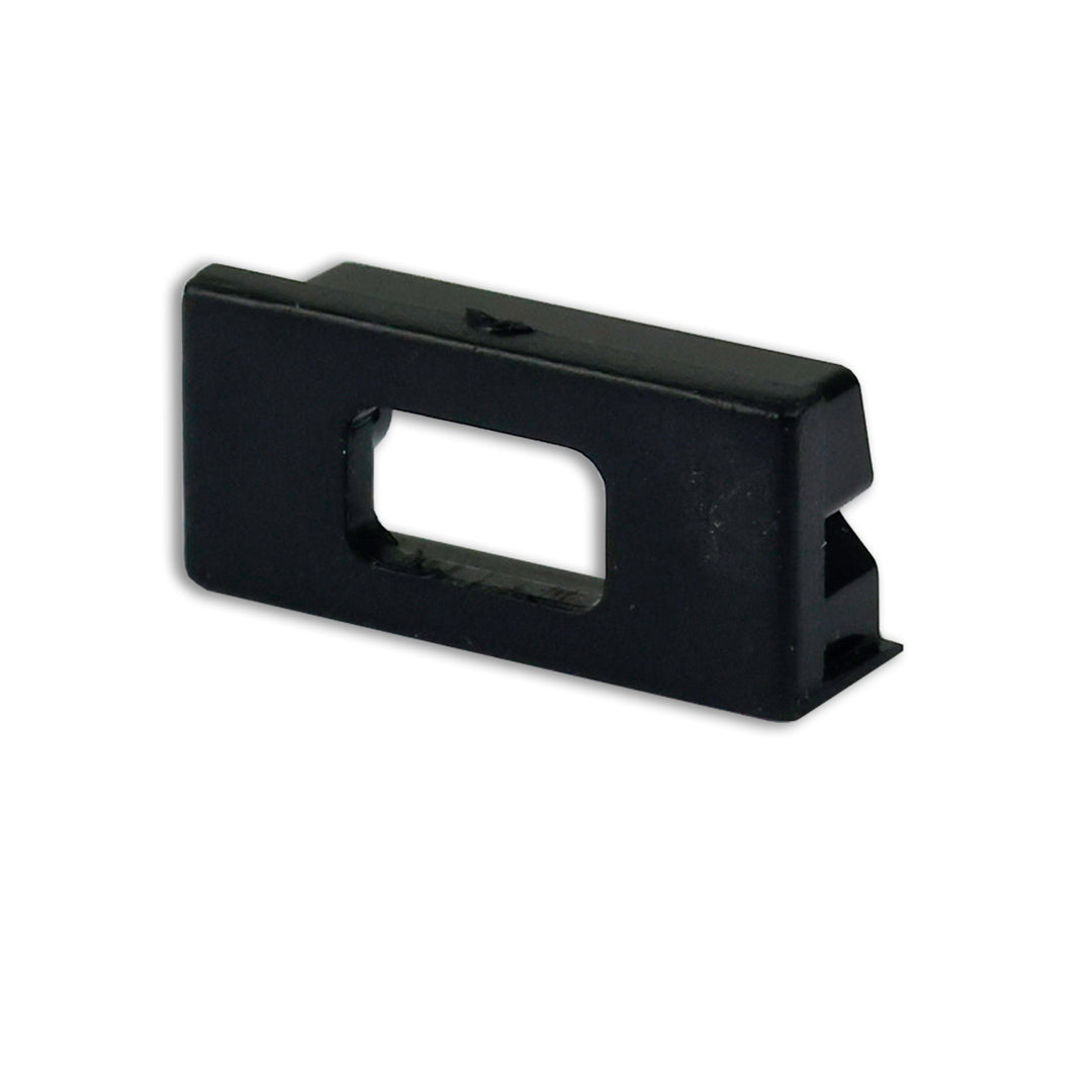 End cap EC76B black for profile PURE14 S with cable entry, 1 pc.