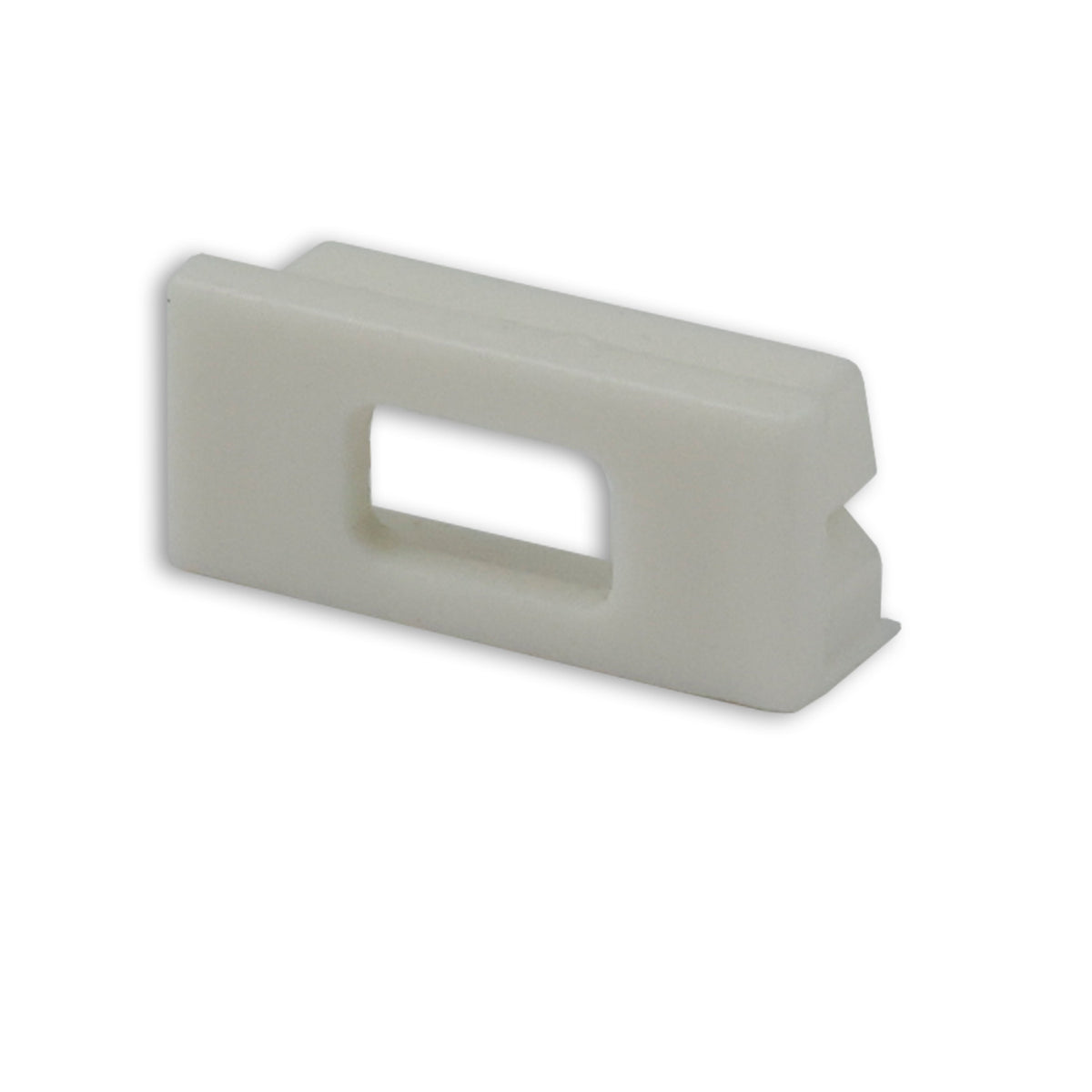 End cap EC76W white for profile PURE14 S with cable entry, 1 pc.
