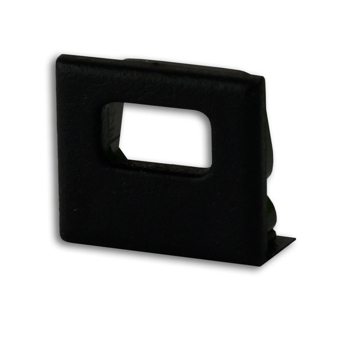 End cap EC82B black for profile SURF10 with cable entry, 1 pc.