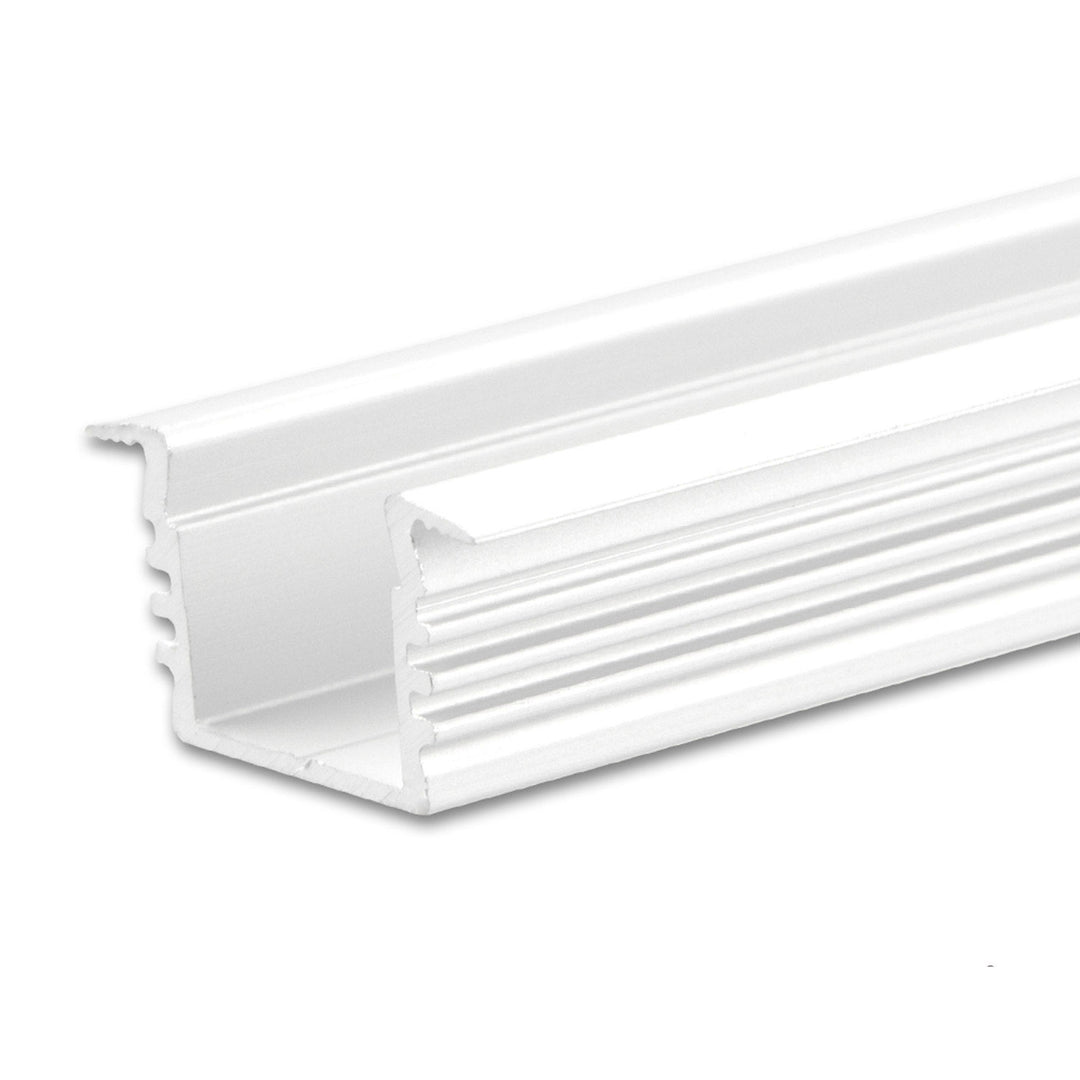 LED recessed profile DIVE12, aluminum, white RAL 9010, 200cm