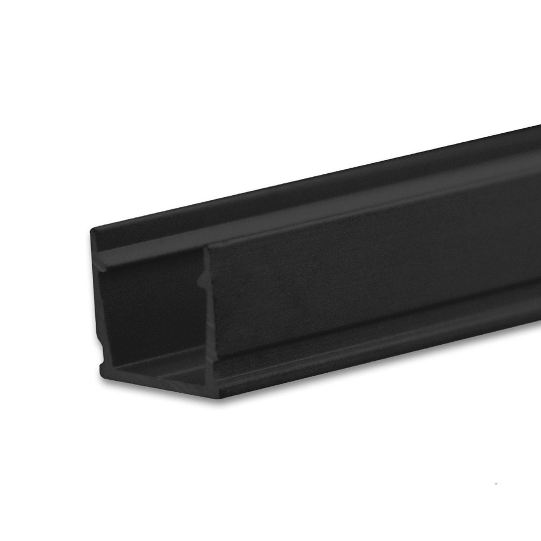 LED surface-mounted profile SURF10, aluminum, black RAL 9005, 200cm