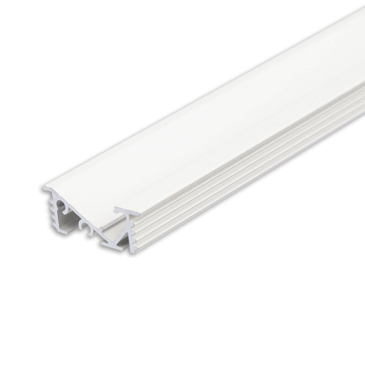 LED Einbauprofil FURNIT6 D Aluminium weiß RAL 9003, 200cm