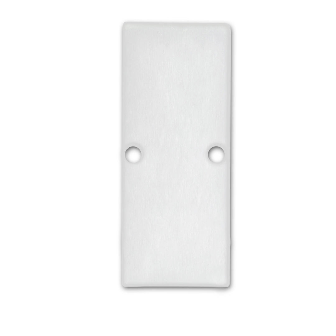 End cap EC90 aluminium white RAL 9003 for profile HIDE DOUBLE incl. screws