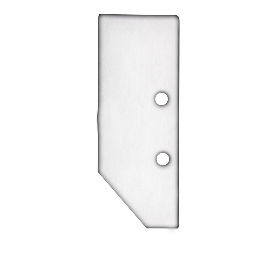 End cap EC92 aluminium white RAL 9003 for profile HIDE ASYNC incl. screws