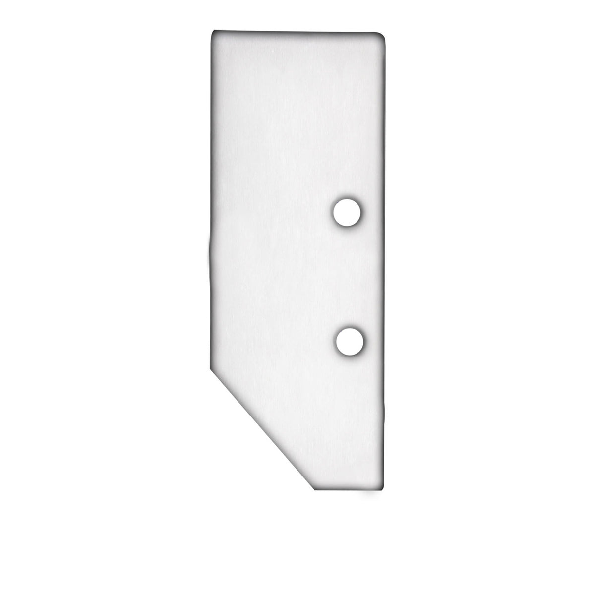 End cap EC92 aluminium white RAL 9003 for profile HIDE ASYNC incl. screws