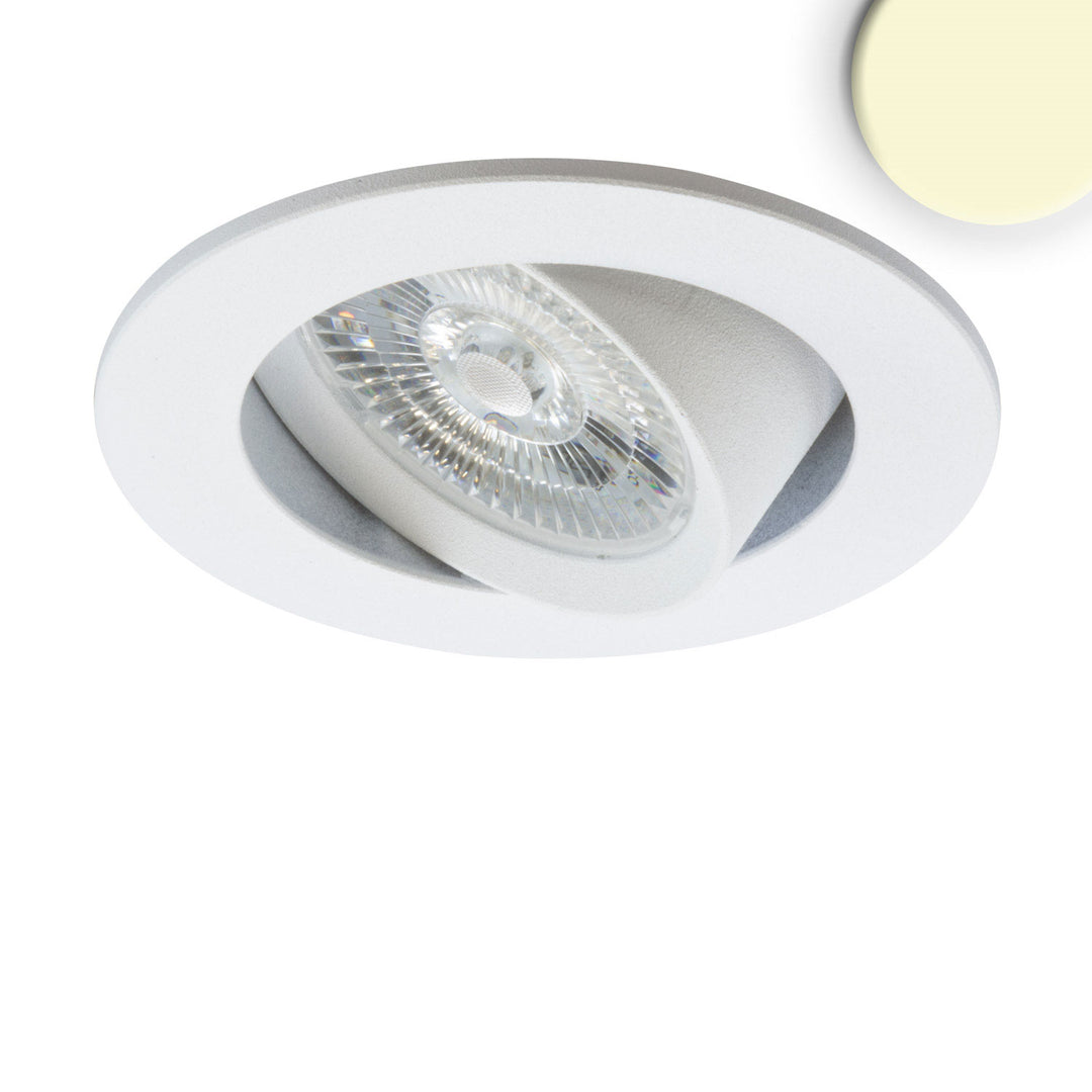 LED recessed light Slim68 MiniAMP white, round, 8W, 24V DC, warm white, non-dimmable