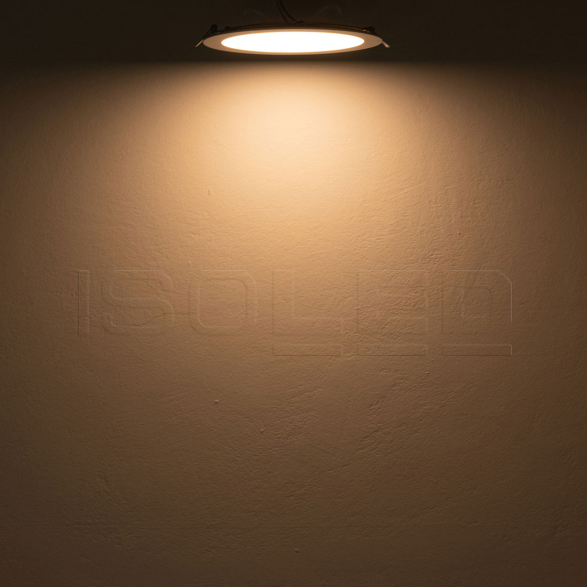 LED downlight, 18W, round, ultra-flat, silver, warm white, dimmable