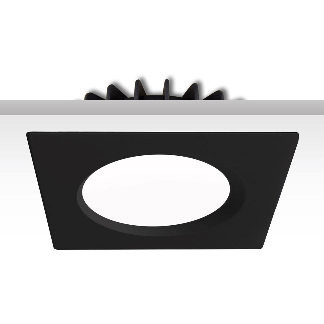 Recessed aluminum cover, black, for Sys-90