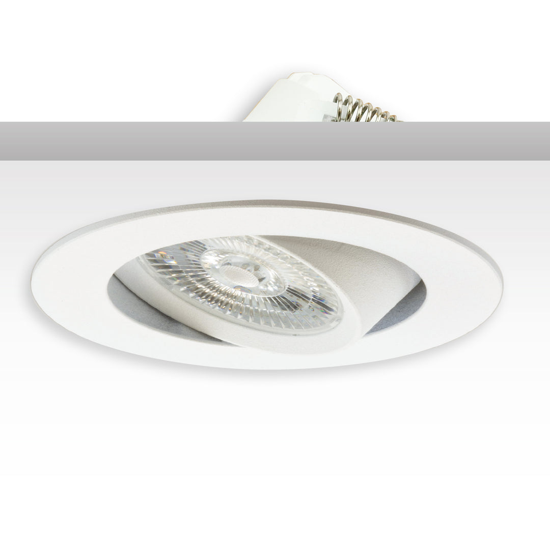 LED recessed light Sunset Slim68 white, round, 9W, 1800-2800K, dimmable to warm